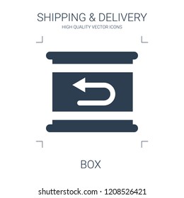 box icon. high quality filled box icon on white background. from shipping delivery collection flat trendy vector box symbol. use for web and mobile