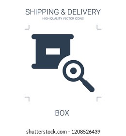 box icon. high quality filled box icon on white background. from shipping delivery collection flat trendy vector box symbol. use for web and mobile