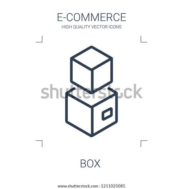 Box Icon High Quality Line Box Stock Vector Royalty Free