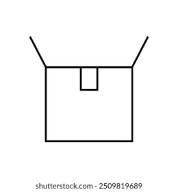 Icono de caja ilustrado sobre fondo