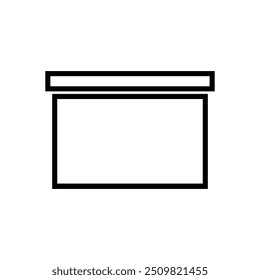 Icono de caja ilustrado sobre fondo