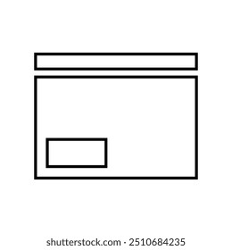 Icono de caja ilustrado sobre fondo