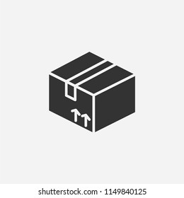 Box icon illustration,vector post sign symbol
