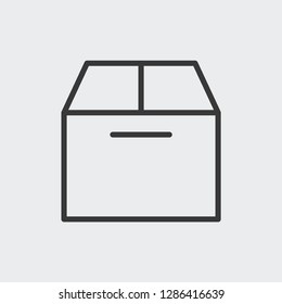 Box icon isolated on background. Logistics symbol modern, simple, vector, icon for website design, mobile app, ui. Vector Illustration