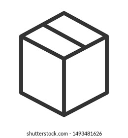 Box icon isolated on white background. Logistic symbol modern, simple, vector, icon for website design, mobile app, ui. Vector Illustration