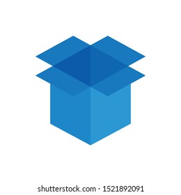 Box icon isolated on white background. Box icon simple sign. Box icon flat vector illustration for graphic and web design.