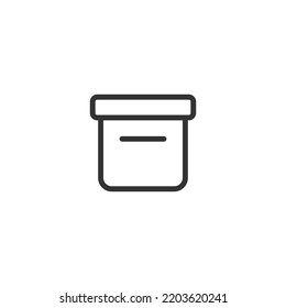 Icono de caja aislado en fondo blanco. Símbolo de paquete moderno, simple, vector, icono para el diseño de sitios web, aplicación móvil, ui. Ilustración vectorial