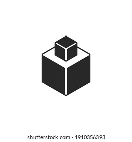 icono de cuadro, icono de signo de cuadro aislado, ilustración vectorial