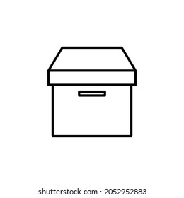 Box icon,  Isolated vector sign symbol.