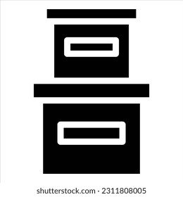 Box-Symbol mit isoliertem Vektorgrafik und transparentem Hintergrund