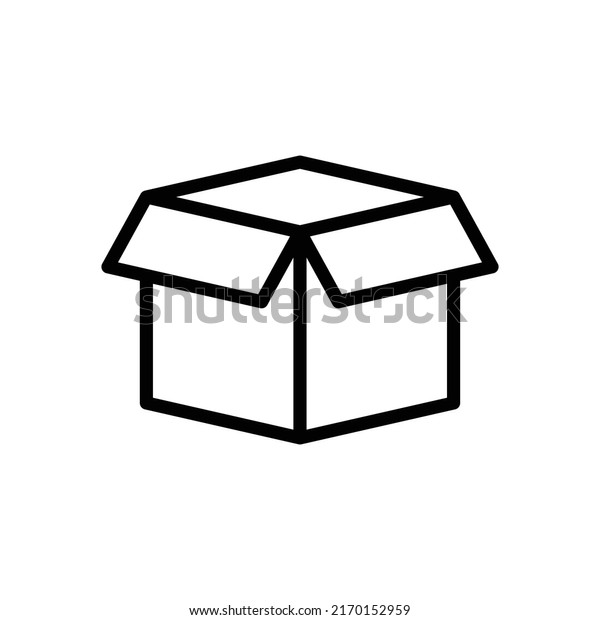 Box Icon Line Art Style Design Stock Vector (Royalty Free) 2170152959 ...