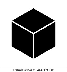 box icon, line design Symbol isolated white background. vector illustration. color editable.