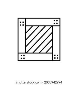 Box icon, with a line shape, vector illustration of a box.