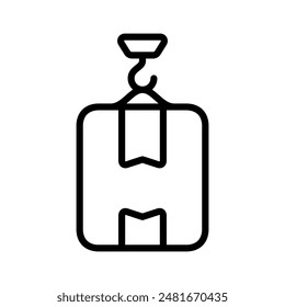 box icon line vector design illustration template in trendy style