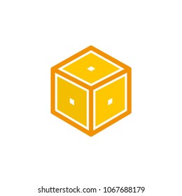 Box icon - logistics symbol, vector package illustration