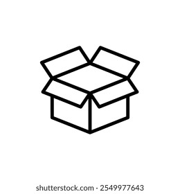 Diseño del logotipo del icono de la caja. muestra y símbolo de la caja, paquete, paquete