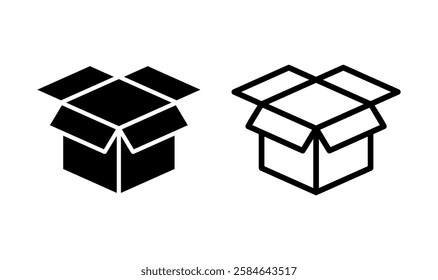 Box icon logo design. box sign and symbol, parcel, package