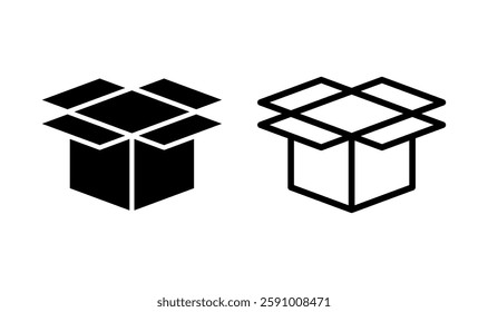 Box icon logo design. box sign and symbol, parcel, package