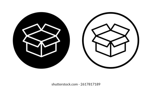 Box icon logo design. box sign and symbol, parcel, package