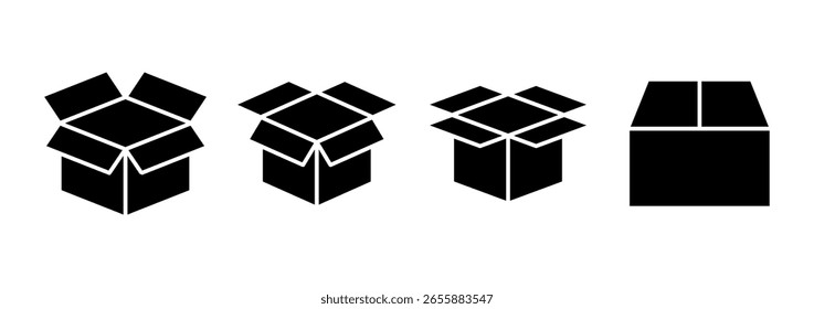 Box icon logo design. box sign and symbol, parcel, package