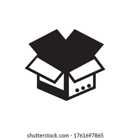 icono de caja o logotipo símbolo de signo aislado ilustración vectorial de alta calidad estilo negro iconos vectoriales
