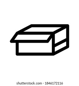 Box-Symbol oder Logo einzeln auf Zeichensymbolen, Vektorgrafik - hochwertige Vektorsymbole in schwarzem Stil
