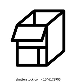 Box-Symbol oder Logo einzeln auf Zeichensymbolen, Vektorgrafik - hochwertige Vektorsymbole in schwarzem Stil
