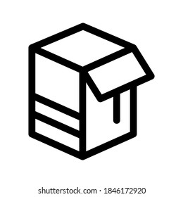 Box icon or logo isolated sign symbol vector illustration - high quality black style vector icons

