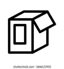Box icon or logo isolated sign symbol vector illustration - high quality black style vector icons
