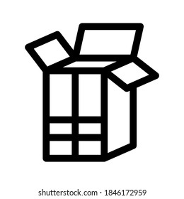 Box icon or logo isolated sign symbol vector illustration - high quality black style vector icons
