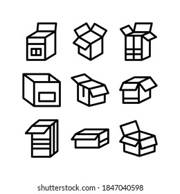 Box icon or logo isolated sign symbol vector illustration - Collection of high quality black style vector icons
