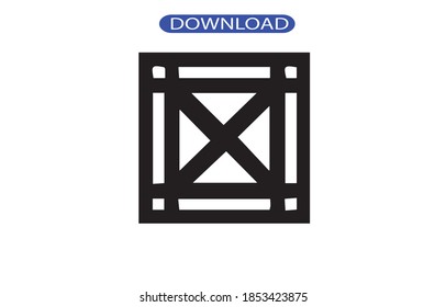 icono de caja o logotipo símbolo de signo aislado ilustración vectorial - iconos vectoriales de estilo negro de alta calidad.
