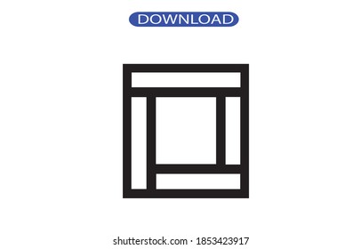 icono de caja o logotipo símbolo de signo aislado ilustración vectorial - iconos vectoriales de estilo negro de alta calidad.