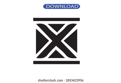 icono de caja o logotipo símbolo de signo aislado ilustración vectorial - iconos vectoriales de estilo negro de alta calidad.