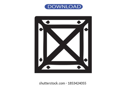 icono de caja o logotipo símbolo de signo aislado ilustración vectorial - iconos vectoriales de estilo negro de alta calidad.
