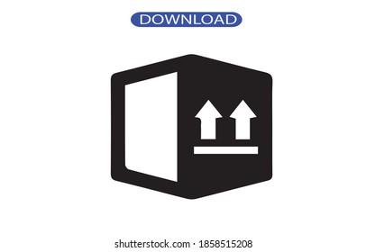 icono de caja o logotipo símbolo de signo aislado ilustración vectorial - iconos vectoriales de estilo negro de alta calidad.