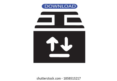Kastensymbol oder Logo einzeln auf Zeichen, Vektorgrafik - hochwertige Vektorsymbole in schwarzem Stil.