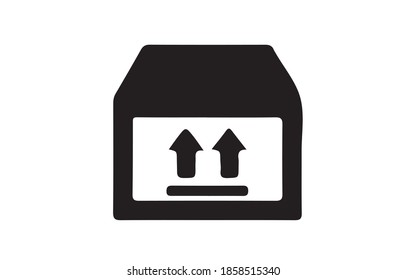 icono de caja o logotipo símbolo de signo aislado ilustración vectorial - iconos vectoriales de estilo negro de alta calidad.