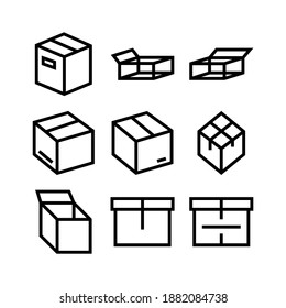 icono de caja o logotipo símbolo de signo aislado ilustración vectorial - Colección de iconos vectoriales de estilo negro de alta calidad
