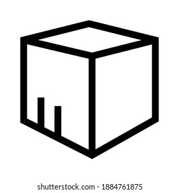 icono de caja o logotipo símbolo de signo aislado ilustración vectorial de alta calidad estilo negro iconos vectoriales
