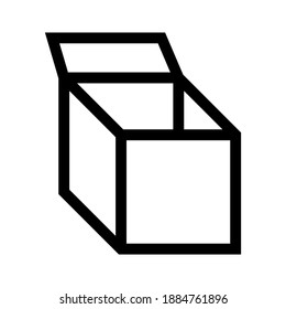 icono de caja o logotipo símbolo de signo aislado ilustración vectorial de alta calidad estilo negro iconos vectoriales
