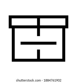 icono de caja o logotipo símbolo de signo aislado ilustración vectorial de alta calidad estilo negro iconos vectoriales
