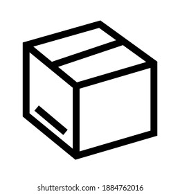 icono de caja o logotipo símbolo de signo aislado ilustración vectorial de alta calidad estilo negro iconos vectoriales
