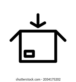 icono de caja o logotipo símbolo de signo aislado ilustración vectorial de alta calidad estilo negro iconos vectoriales
