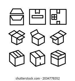 Kastensymbol oder Logo einzeln auf Zeichen, Vektorgrafik - Sammlung von hochwertigen Vektorsymbol in schwarzem Stil
