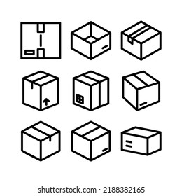 icono de caja o logotipo símbolo de signo aislado ilustración vectorial - Colección de iconos vectoriales de estilo negro de alta calidad
