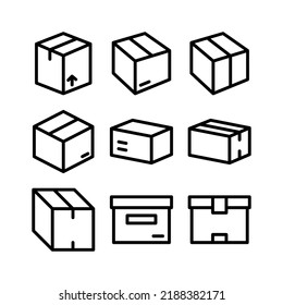 icono de caja o logotipo símbolo de signo aislado ilustración vectorial - Colección de iconos vectoriales de estilo negro de alta calidad
