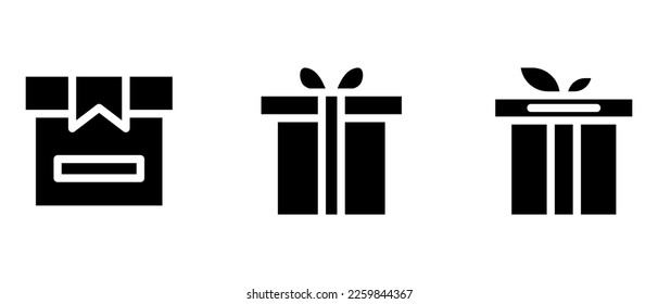 icono de caja o logotipo símbolo de signo aislado ilustración vectorial de alta calidad estilo negro iconos vectoriales