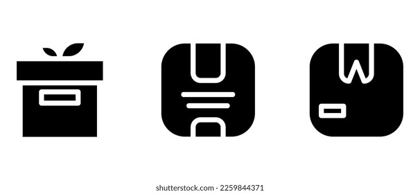 box icon or logo isolated sign symbol vector illustration - high quality black style vector icons