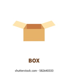 Box  icon or logo in modern flat style. High quality pictogram for web site design and mobile apps. Vector illustration on a white background.